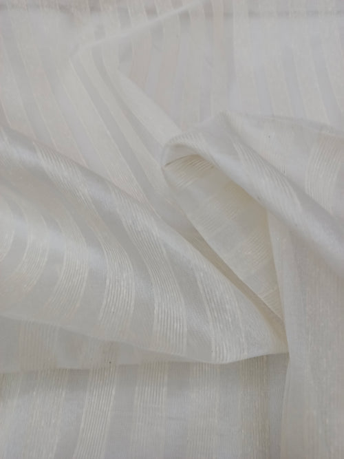 Pure Organza White Dyeable Fabric (40 grams)