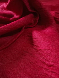 Handwoven Pure Munga Pashmina Fabric (Red)
