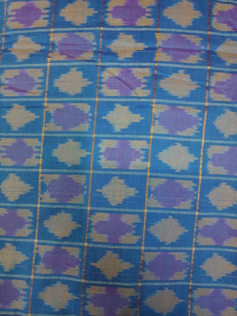 Woven Pure Soft Silk Double Ikat Handloom Fabric