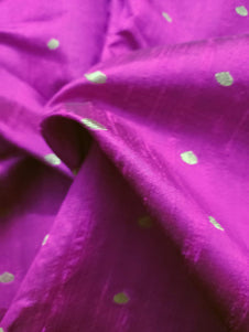 Dupion Raw Silk Booti Fabric