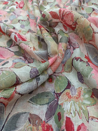 Digital Printed Linen Jute Soft Cotton Fabric