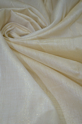 Dyeable Mercerized Cotton Golden Horizontal Lined Fabric