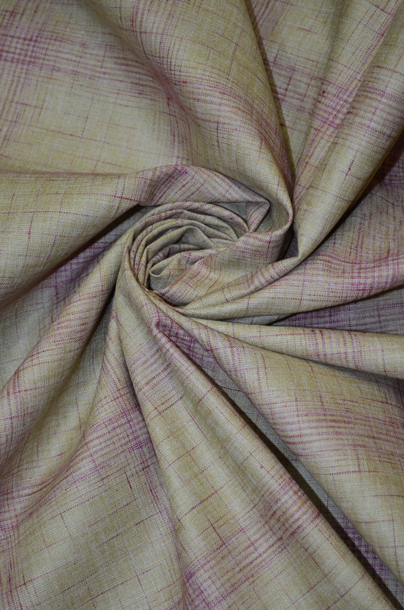 Yarn Dyed Handwoven Khadi Cotton Chambray - Lilac