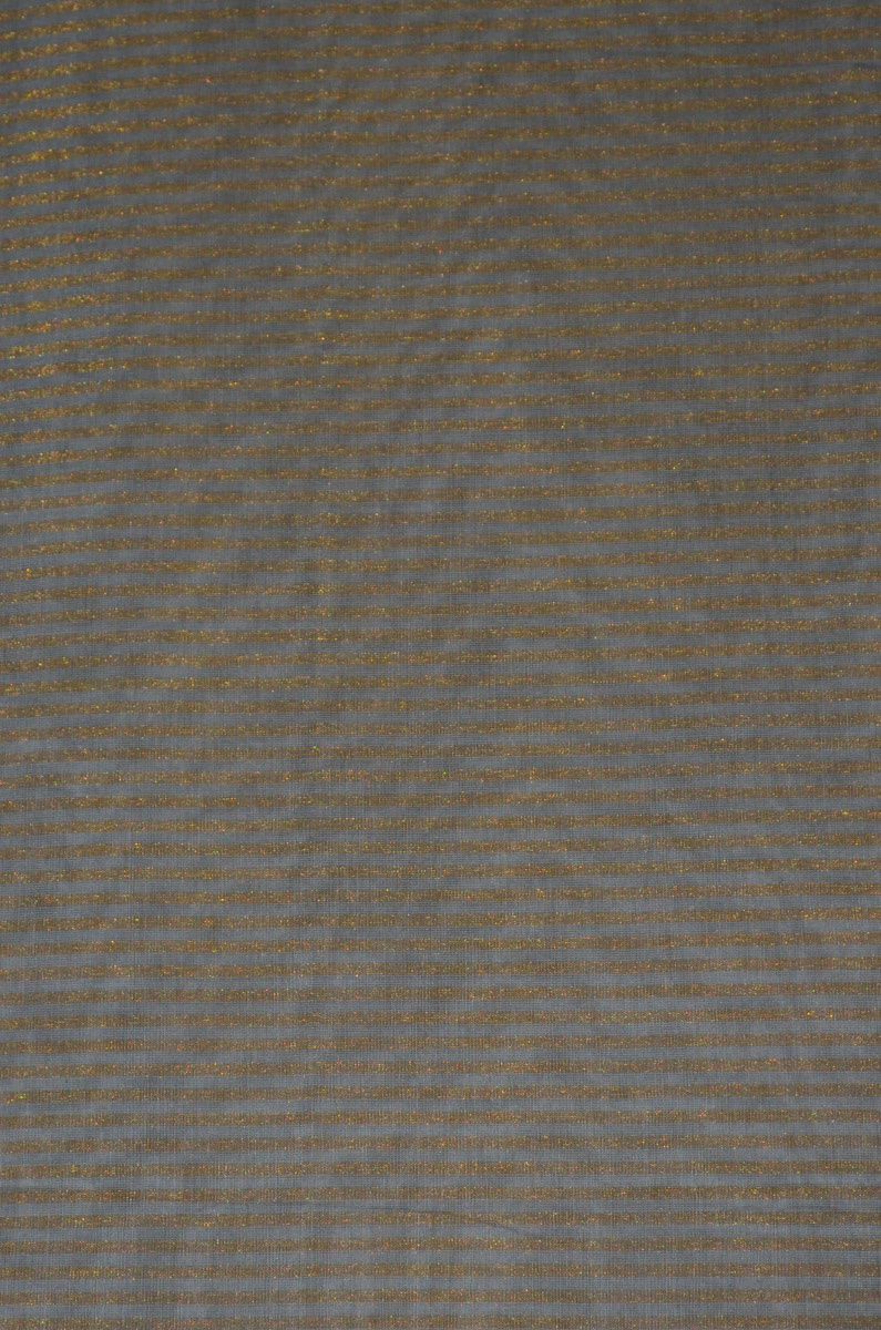 Handloom Pure Silk Chanderi Tissue Golden Zari Based Striped Fabric  ( TO BUY A QUANTITY OF 1.5,2.5,3.5 PLEASE CALL US AT 9930655009)