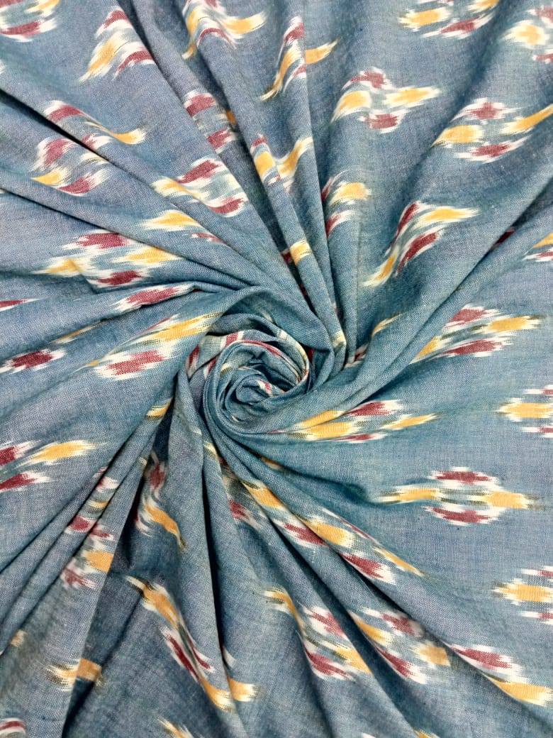 Pure Handloom Soft Cotton Double Ikat Fabric Essence of India