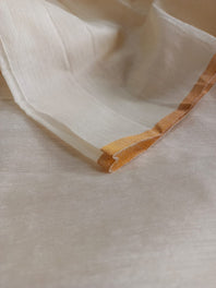 100% Pure Kora Muga Plain Handloom Natural Silk Fabric