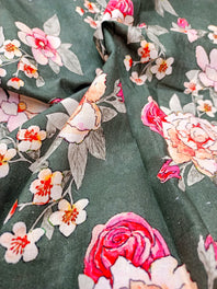 Digital Printed Linen Spun Cotton Soft Fabric