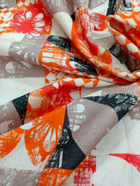 Digital Printed Linen Spun Cotton Soft Fabric