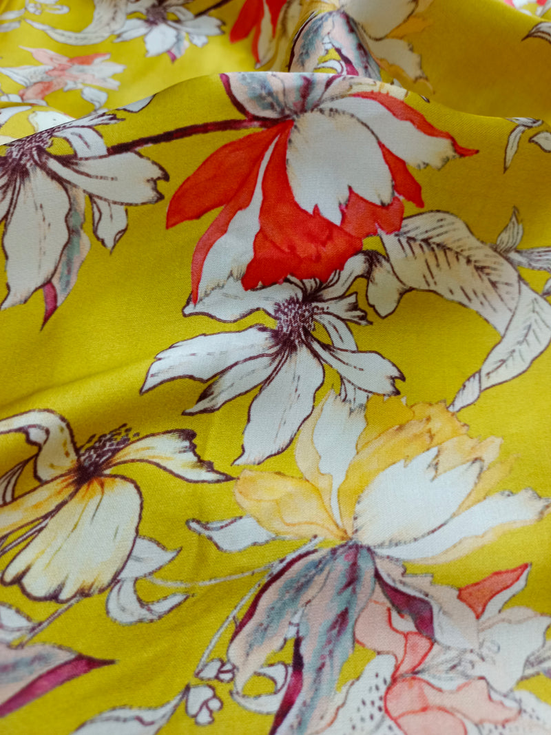 Modal Satin Soft Muslin Digital Printed Fabrics