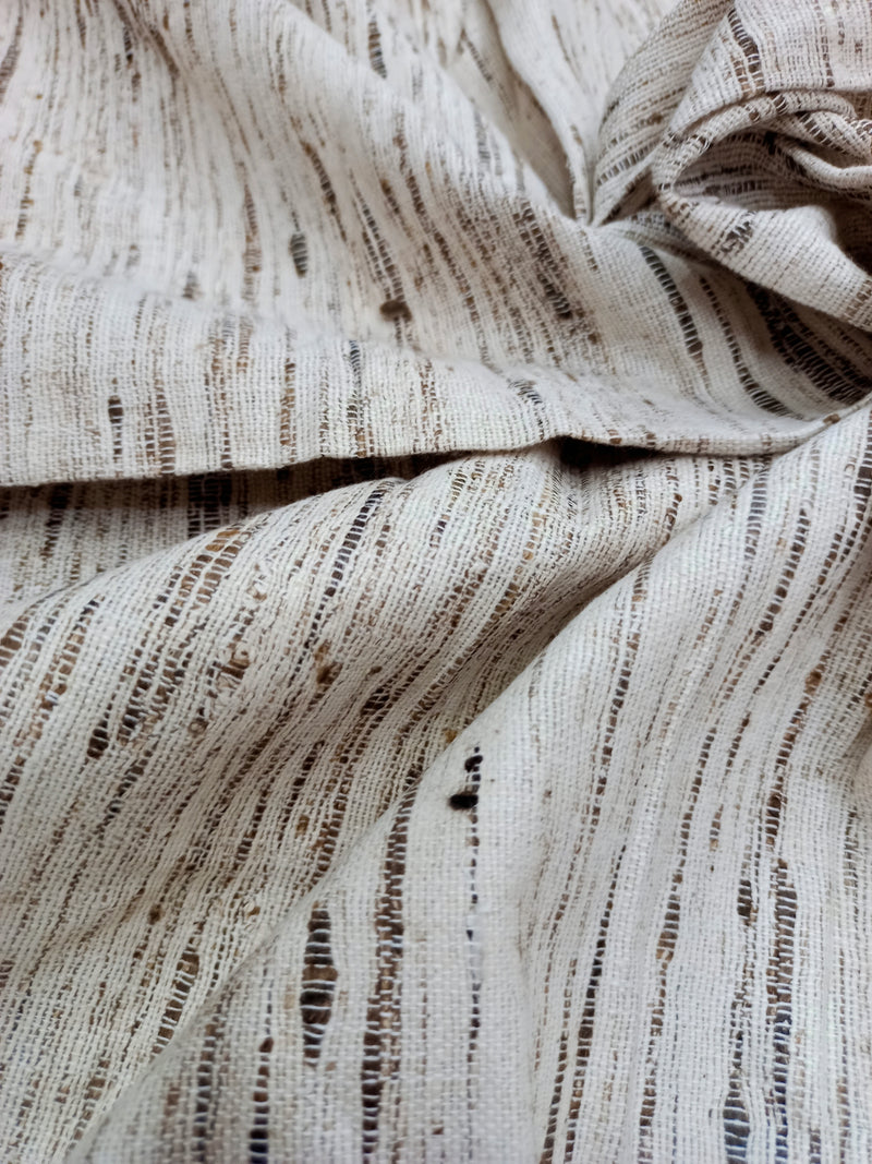 Handwoven Ghicha Tussar Spun Silk Fabric