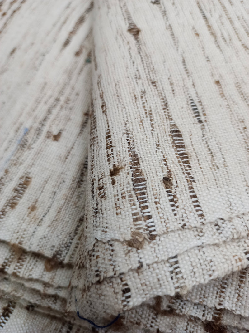 Handwoven Ghicha Tussar Spun Silk Fabric