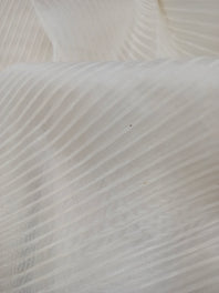 Pure Organza White Dyeable Fabric (40 grams)