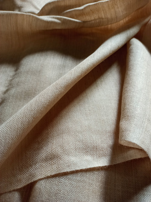 Handwoven Pure Munga Pashmina Fabric (Dyeable)