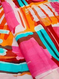 Pure Crushed Chiffon Chinon Digital Printed Fabric