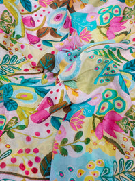 Pure Crushed Chiffon Chinon Digital Printed Fabric