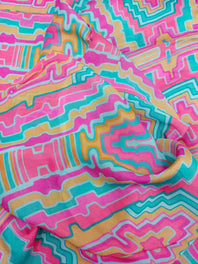 Pure Crushed Chiffon Chinon Digital Printed Fabric