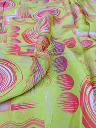 Pure Crushed Chiffon Chinon Digital Printed Fabric