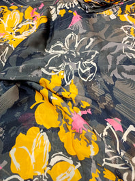 Pure Crushed Chiffon Chinon Digital Printed Fabric