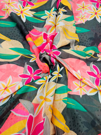 Pure Crushed Chiffon Chinon Digital Printed Fabric