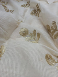 Kota Cotton Embroidered Fabric
