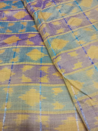 Woven Pure Soft Silk Double Ikat Handloom Fabric