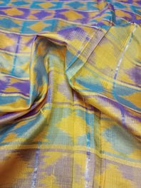 Woven Pure Soft Silk Double Ikat Handloom Fabric