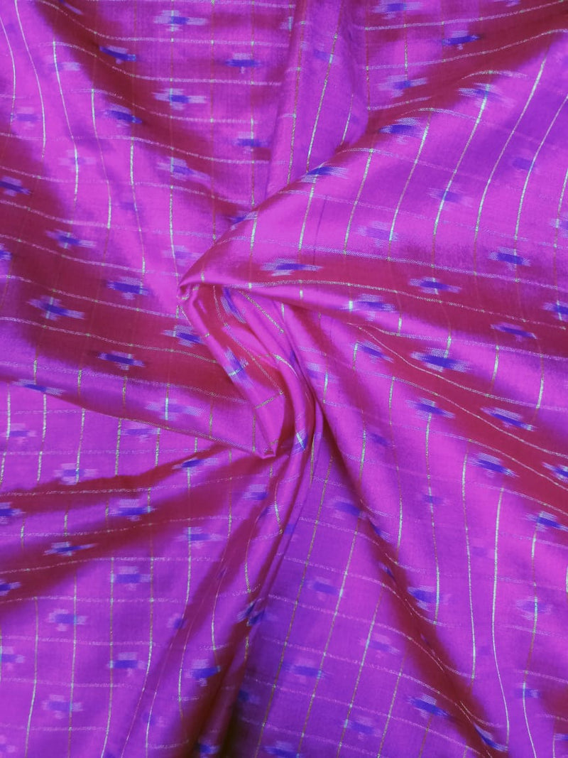 Woven Pure Soft Silk Double Ikat Handloom Fabric