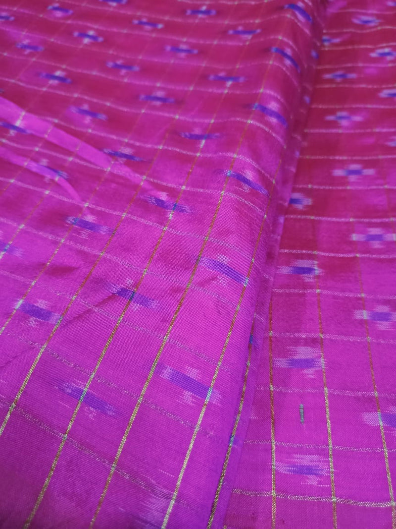 Woven Pure Soft Silk Double Ikat Handloom Fabric