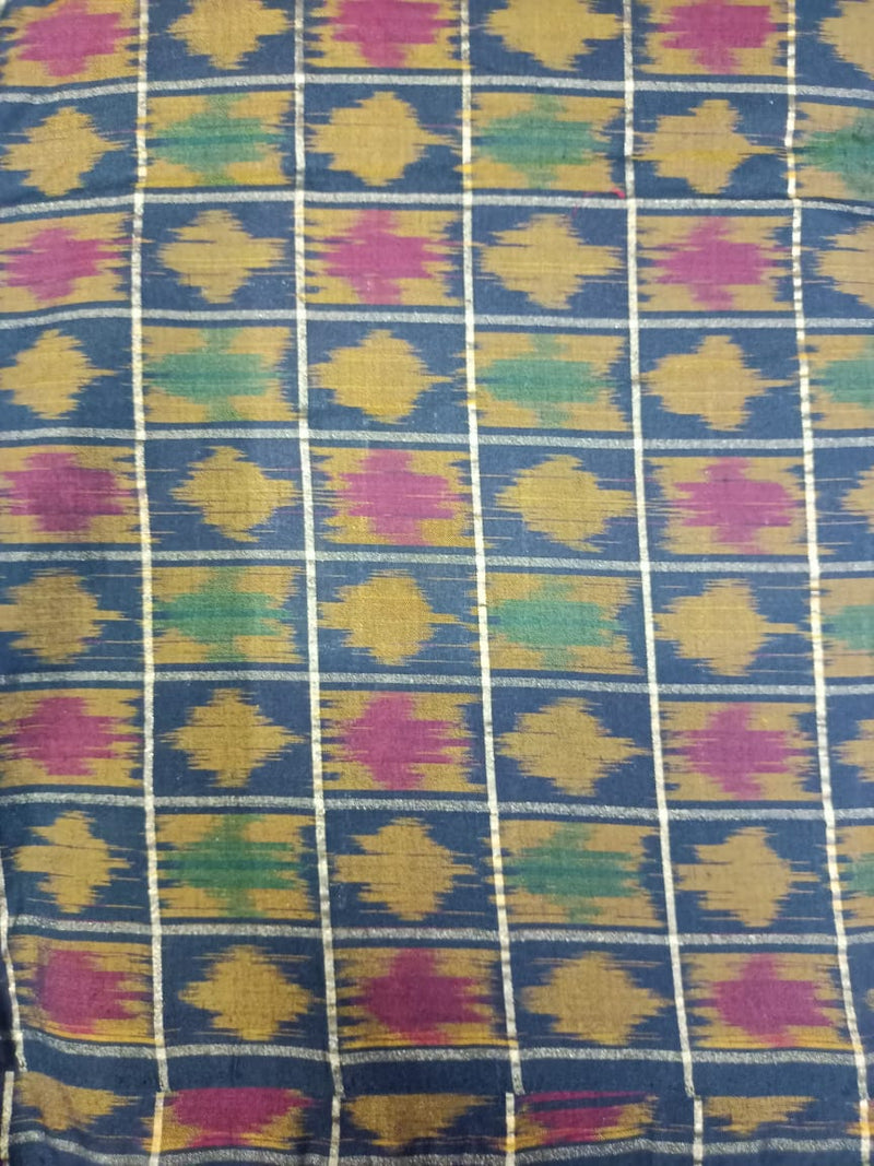 Woven Pure Soft Silk Double Ikat Handloom Fabric