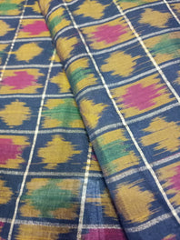 Woven Pure Soft Silk Double Ikat Handloom Fabric