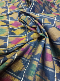 Woven Pure Soft Silk Double Ikat Handloom Fabric