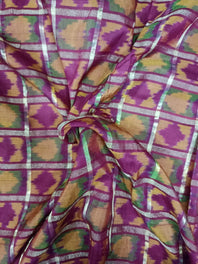 Woven Pure Soft Silk Double Ikat Handloom Fabric