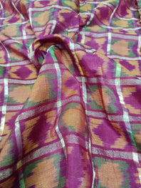 Woven Pure Soft Silk Double Ikat Handloom Fabric