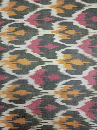 Pure Mercerised Handloom Cotton Double Ikat Fabric