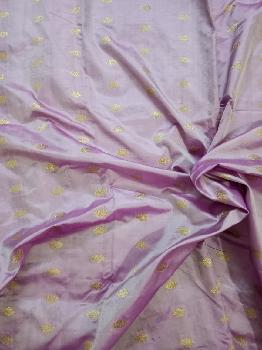 Pure Silk Booti Fabric – Essence of India