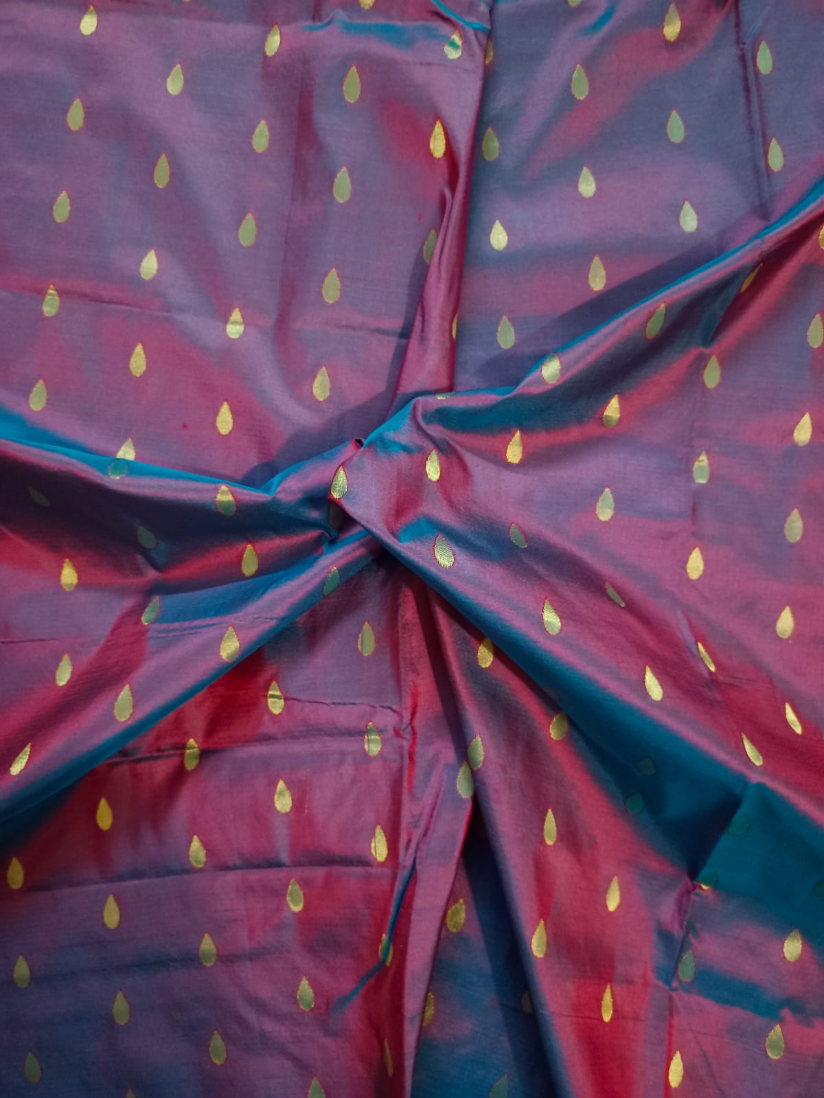 Pure Silk Booti Fabric – Essence of India