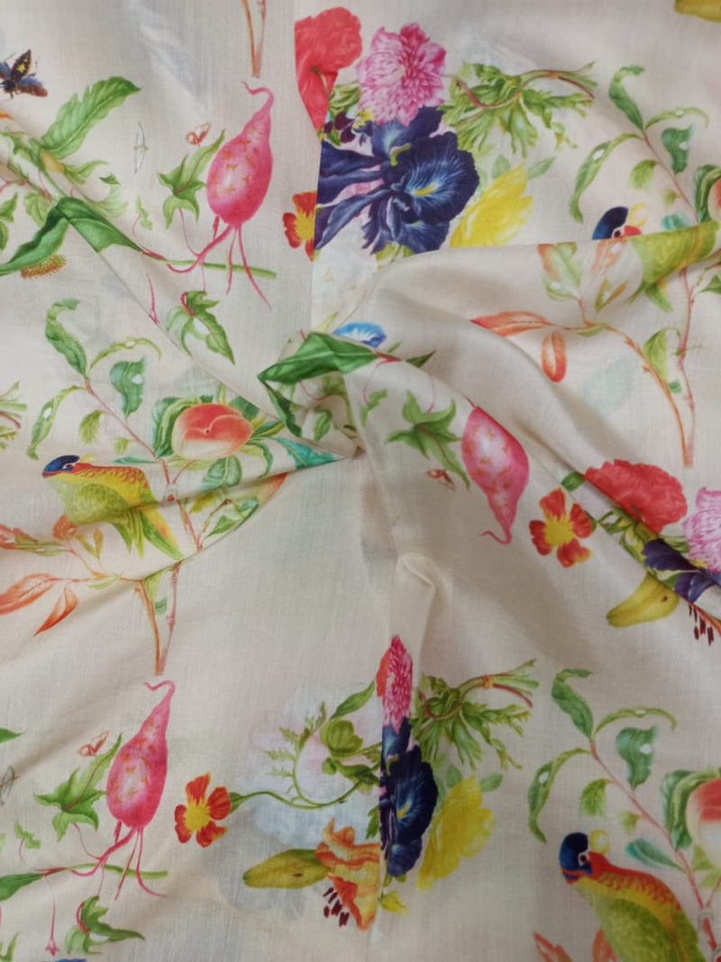 Pure Modal Soft Muslin Digital Printed Fabrics