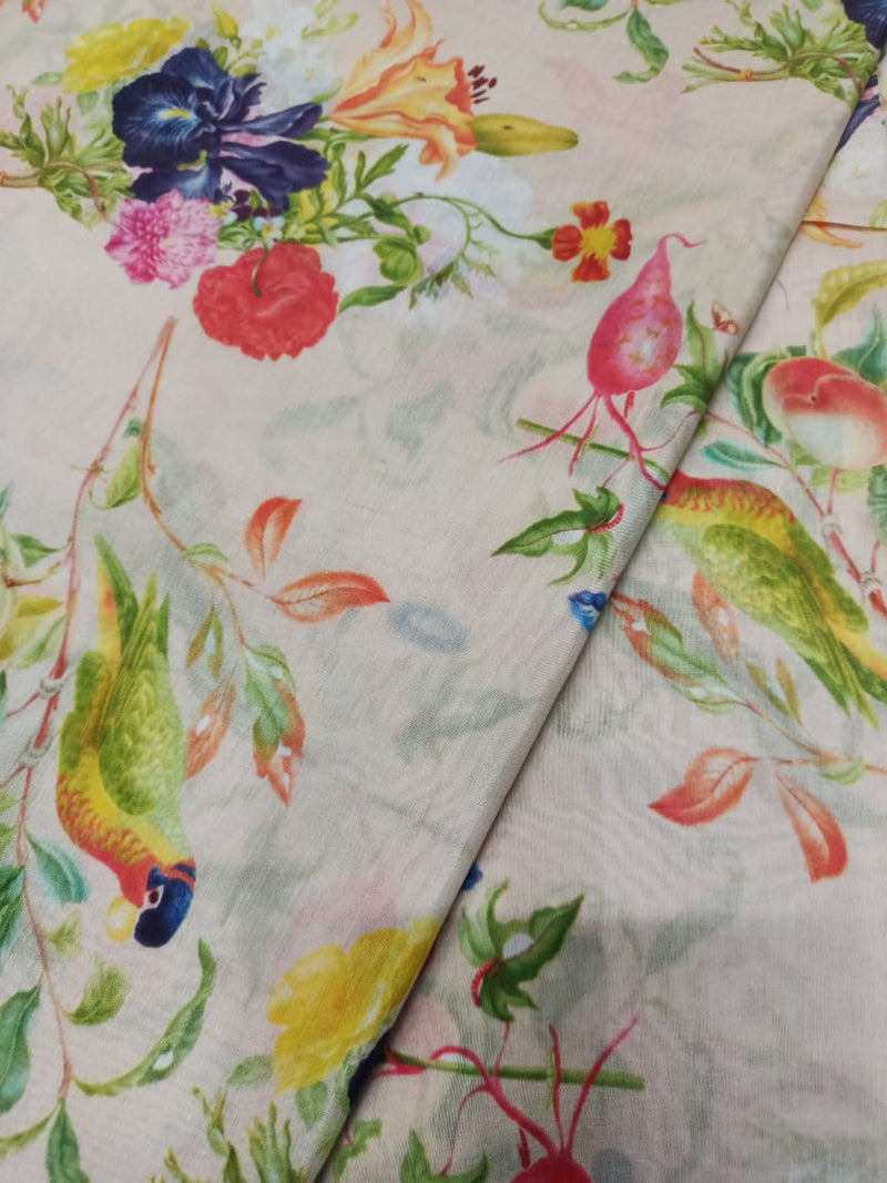 Pure Modal Soft Muslin Digital Printed Fabrics