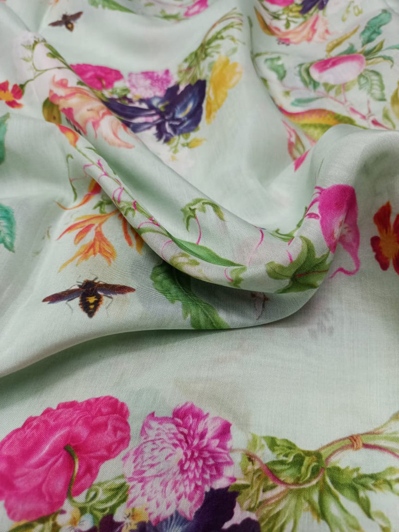 Pure Modal Soft Muslin Digital Printed Fabrics