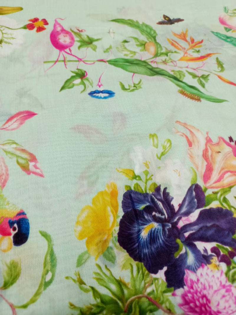 Pure Modal Soft Muslin Digital Printed Fabrics