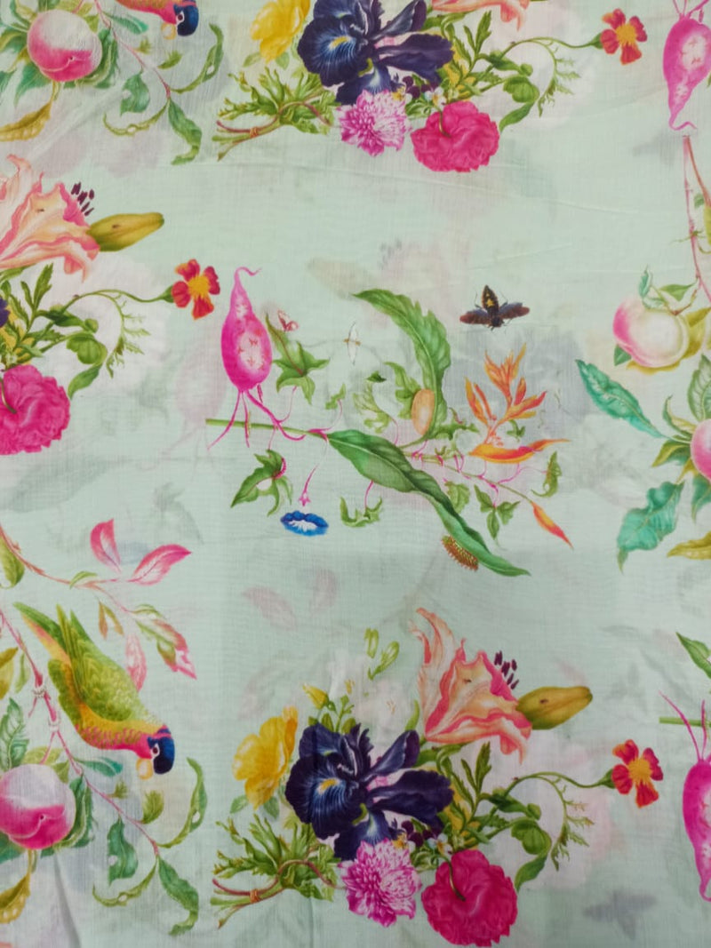 Pure Modal Soft Muslin Digital Printed Fabrics