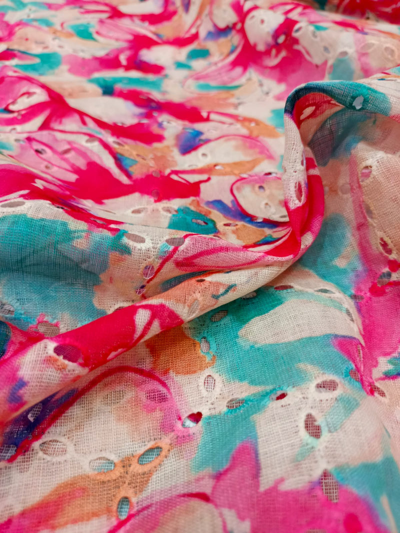 Pure Linen Digital Printed Sifli Inspired Fabric