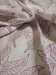 (Price for 2 meters) Muslin Cotton Silk Hand Block Printed Fabric