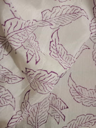 (Price for 2 meters) Muslin Cotton Silk Hand Block Printed Fabric