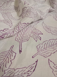 (Price for 2 meters) Muslin Cotton Silk Hand Block Printed Fabric