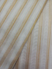 Mercerized Handloom Pure Silk Chanderi Striped Fabric