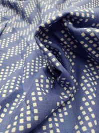 Cotton Linen Semi-Handloom Screen Printed Fabric