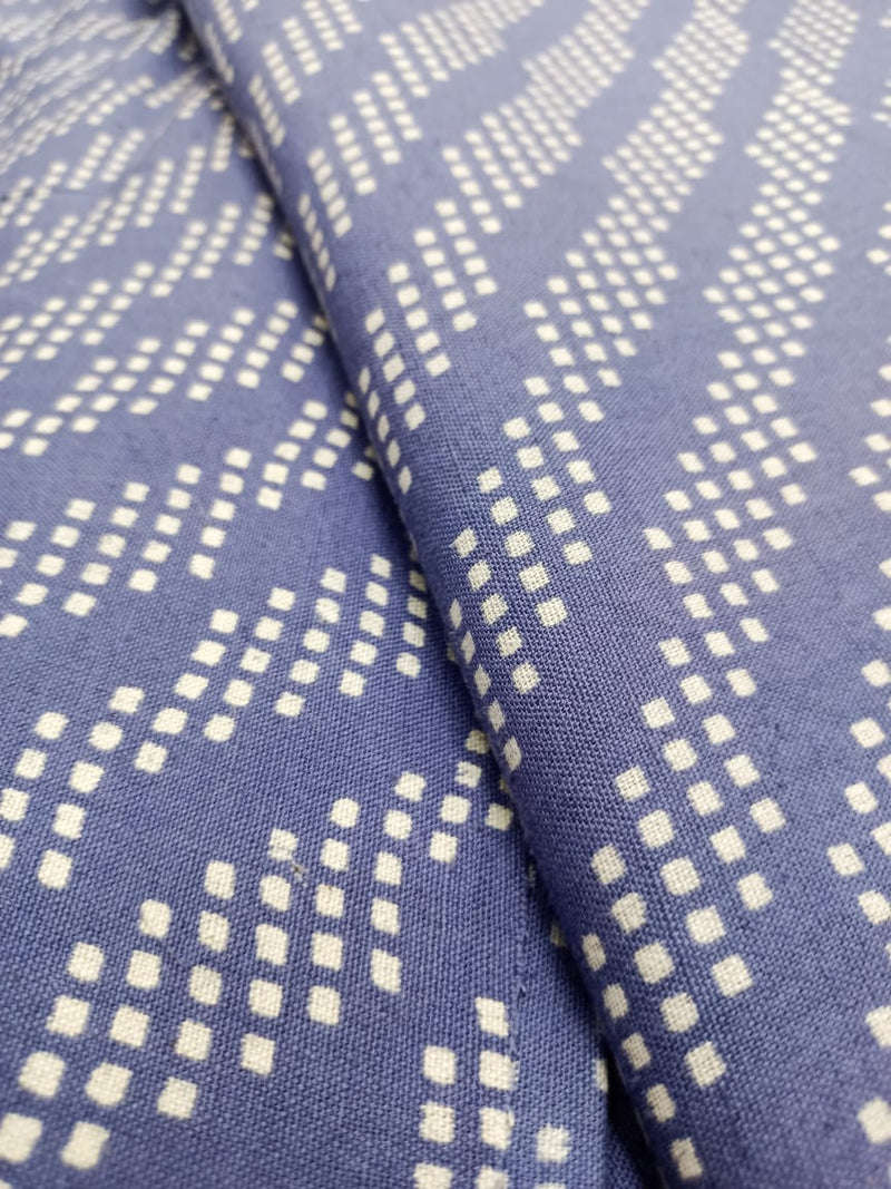 Cotton Linen Semi-Handloom Screen Printed Fabric