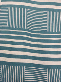 Cotton Linen Semi-Handloom Screen Printed Fabric