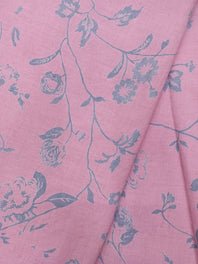 Cotton Linen Semi-Handloom Screen Printed Fabric